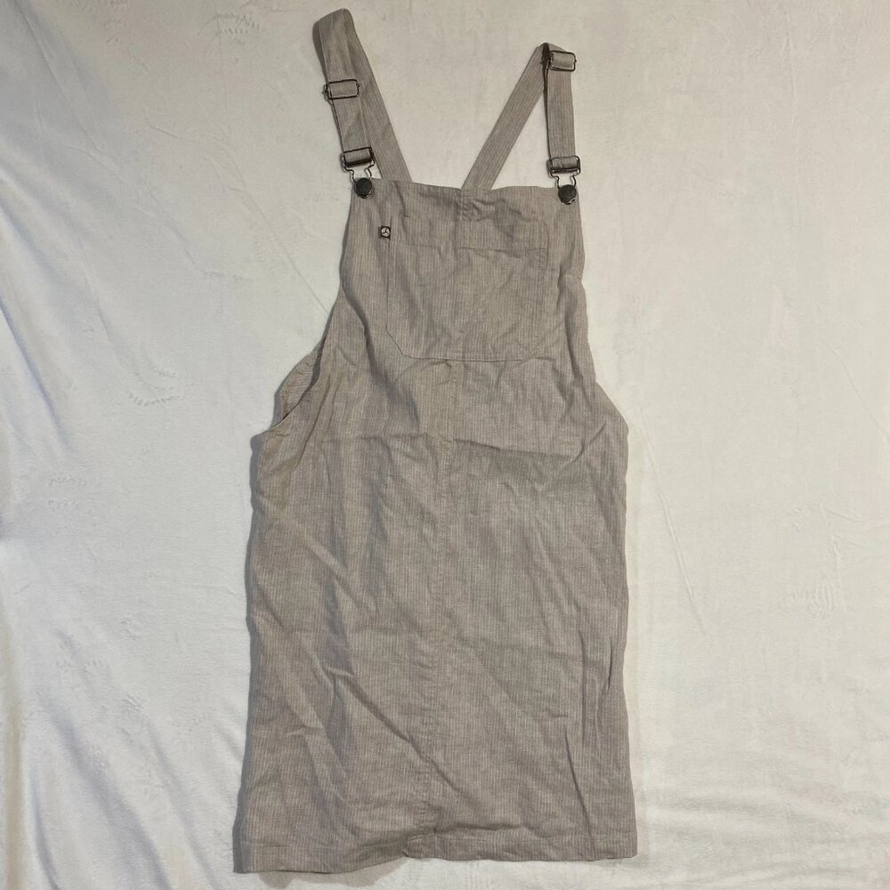Purnell Santa Barbara Womens Overall Mini Dress 10/30 Gray Work Wear Pockets